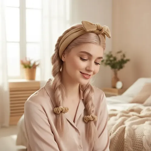 Diadema Vincha Rizadora Pelo Sin Calor 2 Scrunchies