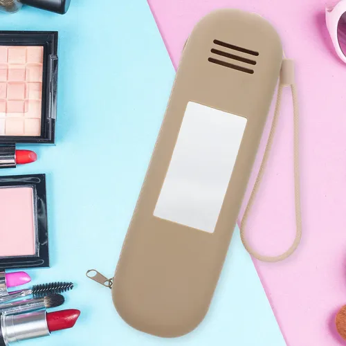 Bolsa De Cosméticos De Viaje Con Soporte Para Cepillos Facia Beige