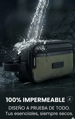 Neceser Tascani Viaje Organizador Cabina Portacosméticos Valija Baño Bolso Maquillaje Color Verde Poliester