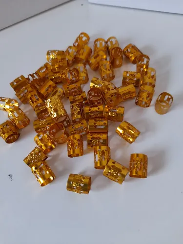 100 Cuff Dorado Para Trenzas, Rastas Y Peinados.