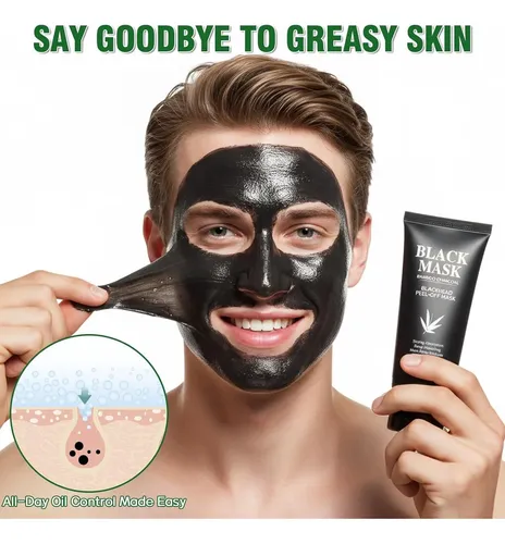 Mascarilla Peel-off Carbón Para Puntos Negros Con Cepillo