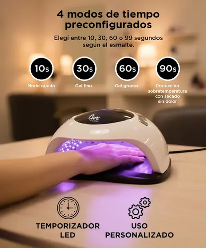 Cabina Uñas Gadnic Bq5 Pro Uv Led Portátil Profesional
