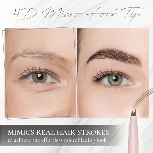 Lápiz De Cejas Mágico 3d Microblading Marrón Oscuro 4 Unidad