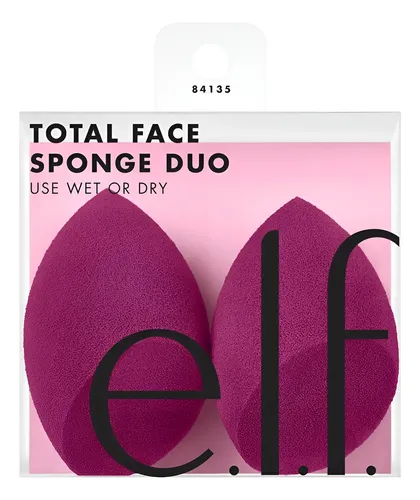 E.l.f. Total Face Sponge Duo, Plush, Multi-sided & Latex-…