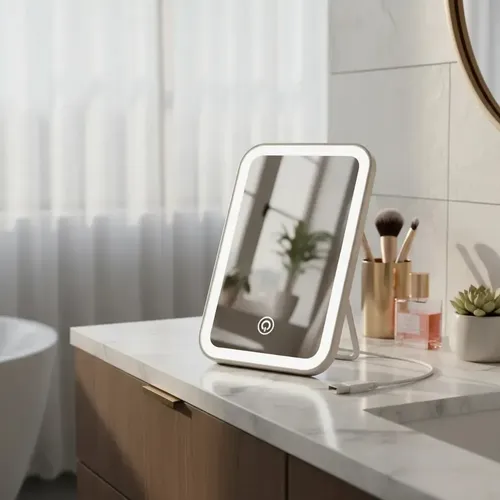 Espejo Para Maquillaje Con Luz Led Panel Touch