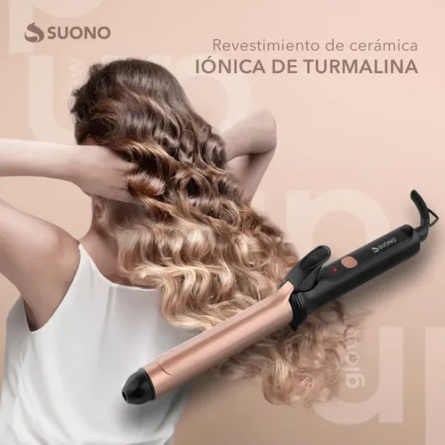 Buclera Rizador De Pelo Suono Calentamiento Rápido Iónica Color Negro