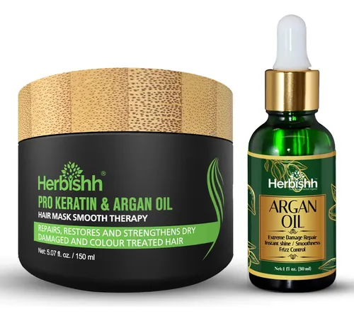 Mascarilla Capilar Herbishh 150ml + Suero De Aceite De Argá