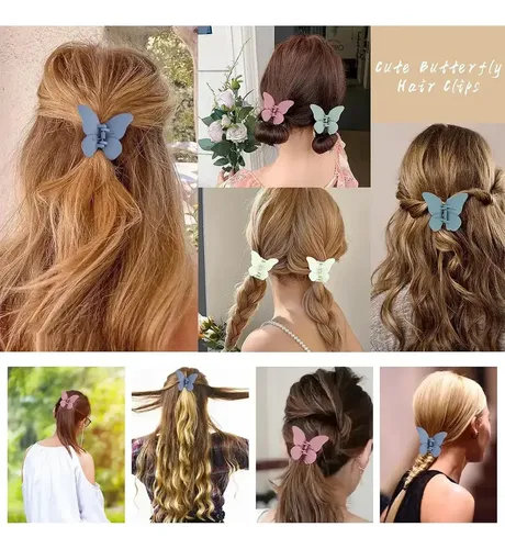 6 Pzas Horquillas Mariposa Decorativas Para Cabello De Dama