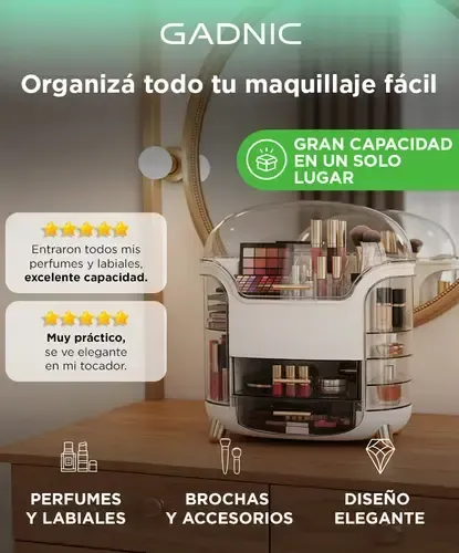 Organizador Maquillaje Gadnic Porta Cosméticos Skin Care