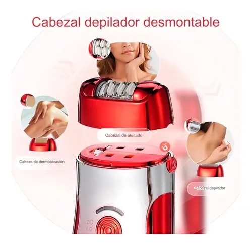 B Depiladora Kemei Roja Mujer Rojo B