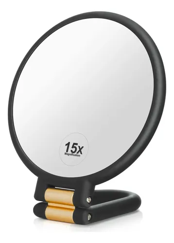 Espejo De Maquillaje Portátil Con Aumento De 15x