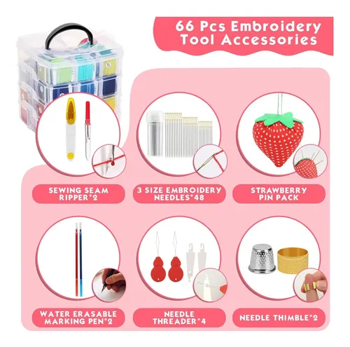 Kit Bordado Paxcoo 276: Hilo Dental, Set Completo