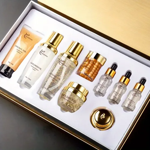 /golden Skincare Set Set De Cuidado Dorado De Lujo Para Muj