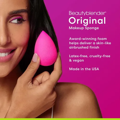 Paquete De 2 Esponjas De Maquillaje Beautyblender Original,  Rosa Mediana