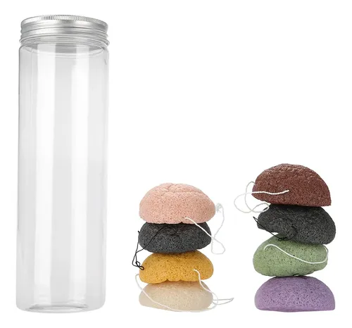 Natural Konjac Flutter, 8 Unidades, Color Redondo, 100% Lava