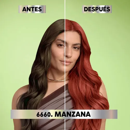 Kit de Tinte Permanente Garnier Nutrisse para Cabello, Tono 6660 Manzana