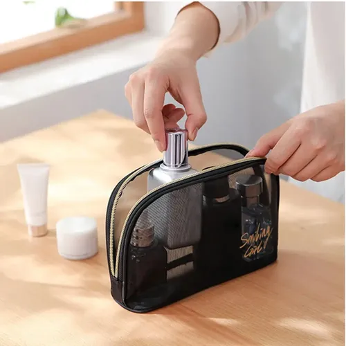 Neceser De Malla Portátil Organizador De Maquillaje