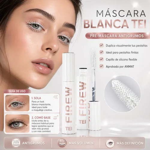 Máscara De Pestañas Blanca Duplica Pestañas Tendencia Tei
