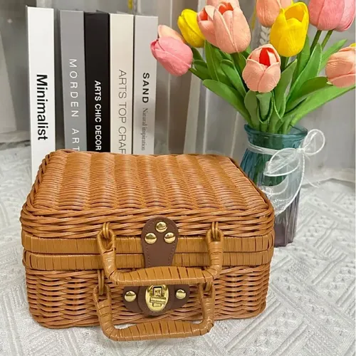 Caja Retro Para Cosméticos – Organizador De Belleza Elegante