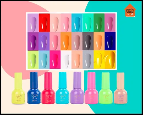 Kit Uñas Esmaltadas Semipermanente Set Completo Polygel Uv