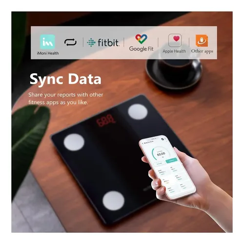 Escala De Baño Nutri Fit Con Bluetooth Smart Y Lectura En Kg