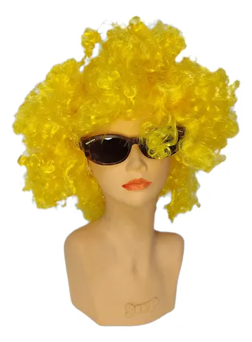 Peluca Afro Color Natural Cotillón Fiesta Afro3