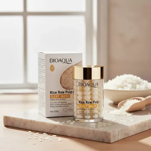 Mascarilla Facial Nocturna Bioaqua Extracto Arroz 120 G Todo Tipo De Piel