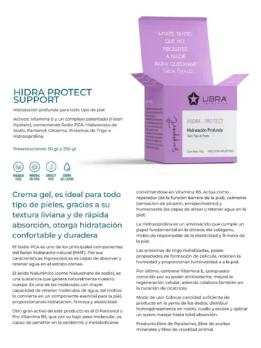 2 Crema Facial Hidra Protect 50gr. Libra Cosmetica Momento De Aplicación Día/noche Tipo De Piel Todo Tipo De Piel