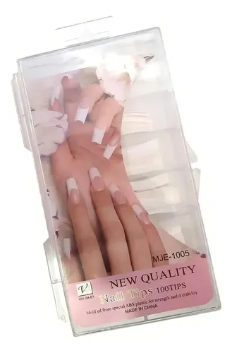 Uñas Postizas Cuadradas Miss Seven 100 Tips Nail Tips Color Natural