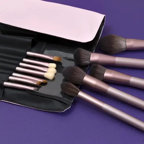Set De Pinceles Para Maquillaje X12 Sobre Rosa P6850