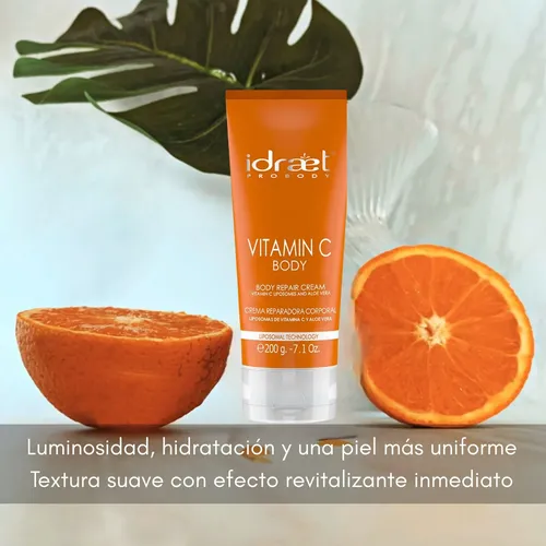 Crema Reparadora Cuerpo Vitamin C Idraet Aloe Hidrata 200g