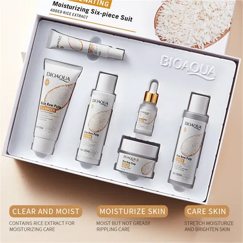 Set De Cuidado De Piel Con Extracto De Arroz – 6 Piezas