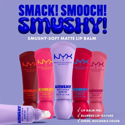 Nyx Bálsamo Labial Mate Smushy Matte Rosa 9 G