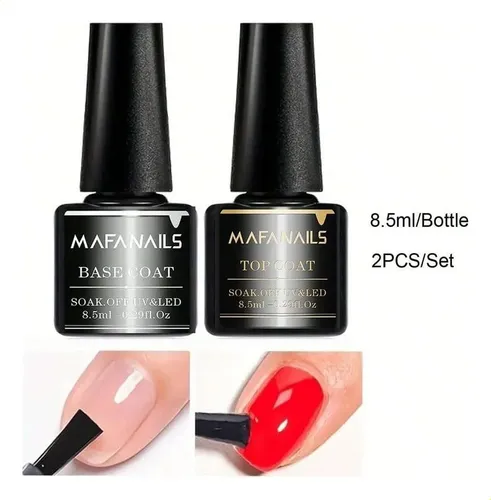 Jjwww)set De Esmaltes De Uñas En Gel Con Base De 8,5 Ml, 2 U