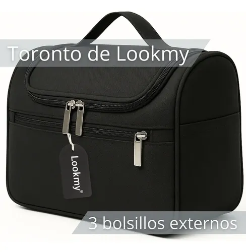 Neceser De Colgar Con Percha Negro Lookmy | Organizador De Cosméticos Y Maquillaje Para Viaje |
