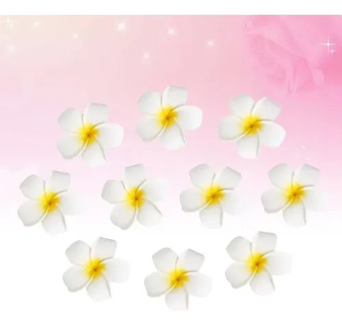 Pinza De Pelo Con Forma De Flor Para Niña Frangipani, 10 Uni