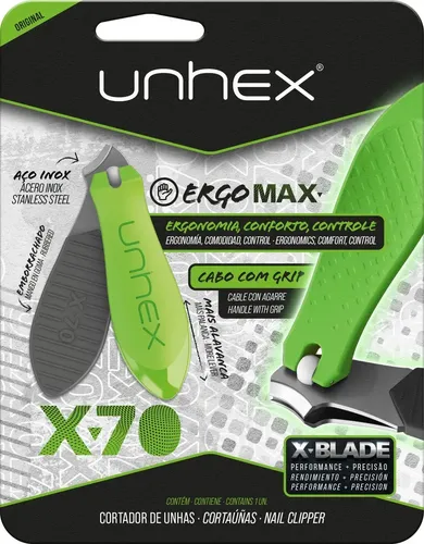 Cortauñas Mano Merheje Unhex Ergomax Línea X 70 Color Verde lima