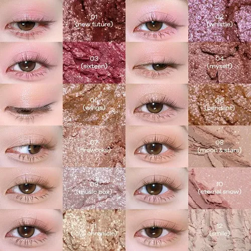 Paleta Glow Anime 12 Tonos Ojos