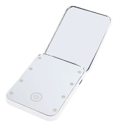 Espejo Led Compacto Para Maquillaje De Viaje Con Aumento De