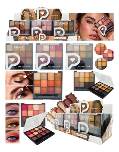 Paleta Sombras Pink21 12 Colores Matte Satinados Maquillaje