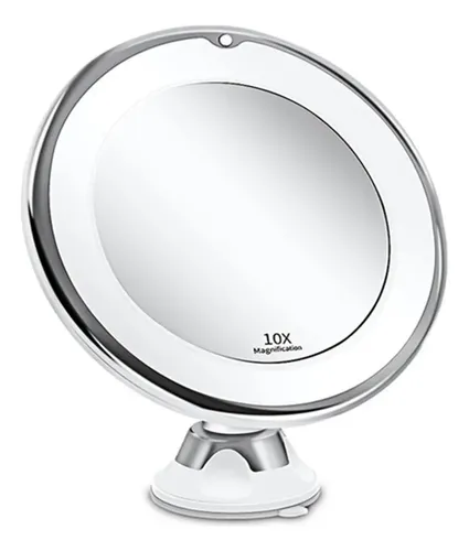 Espejo De Maquillaje Led Con Aumento De 10x Y 18 Luces Led
