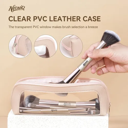Set De Brochas De Maquillaje Neoniq 10 Unidades Champagne Go
