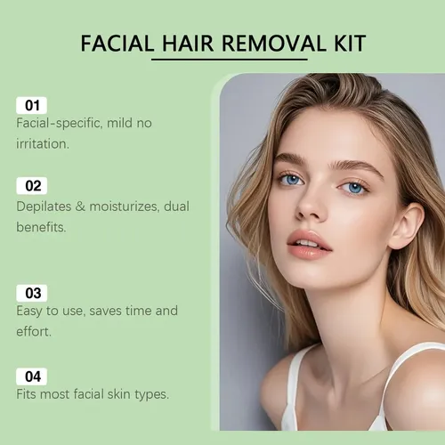 Set De Crema Para Depilación Facial R Removal Kit, Limpieza