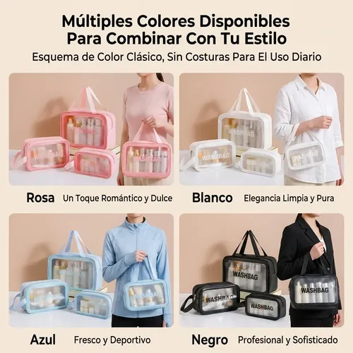 #*set 3 Neceseres Organizadores De Viaje Washbag Negro*# .