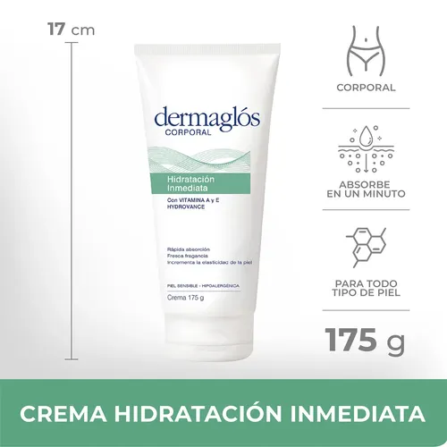 Crema Corporal Dermaglós Hidratación Inmediata x175g