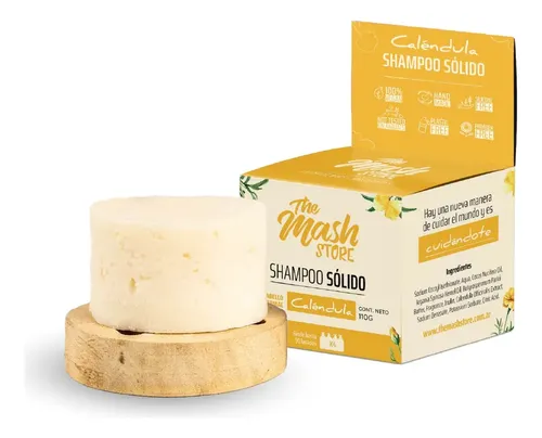 Shampoo Sólido Natural Vegano Calendula 110gr – Antifrizz The Mash Store