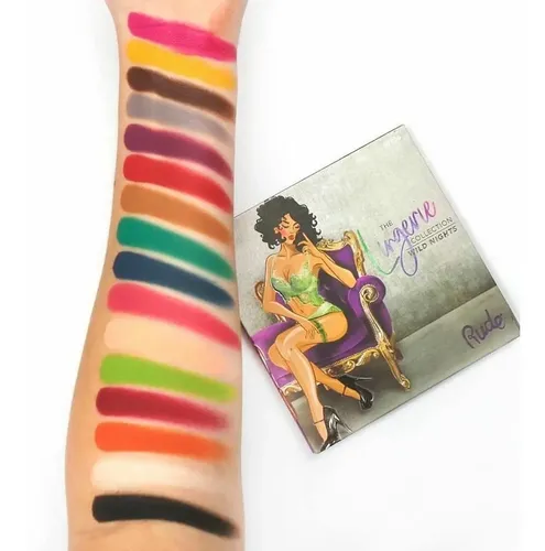 Paleta Sombras Mate Rude Cosmetics The Lingerie Collection Wild Nights 16 Tonos