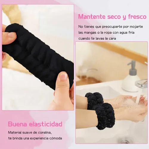 Vincha Para Pelo Con Moño Más 2 Muñequeras