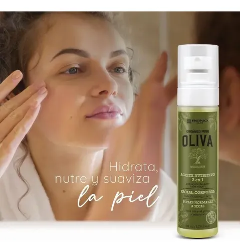 Aceite Nutritivo 2 en 1 Oliva Reino Facial Corporal Hidratante Piel 50 mL