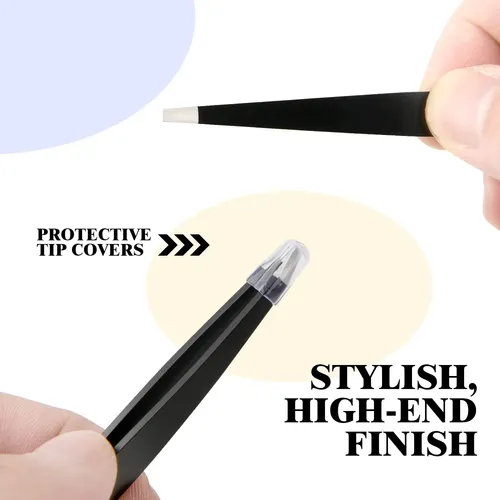 Pinzas Fivetas Flat Black Con Funda Precision